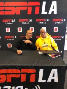 ESPN Promotion with My Tennis Student and Friend, Ex Laker and Friend Michael Thompson